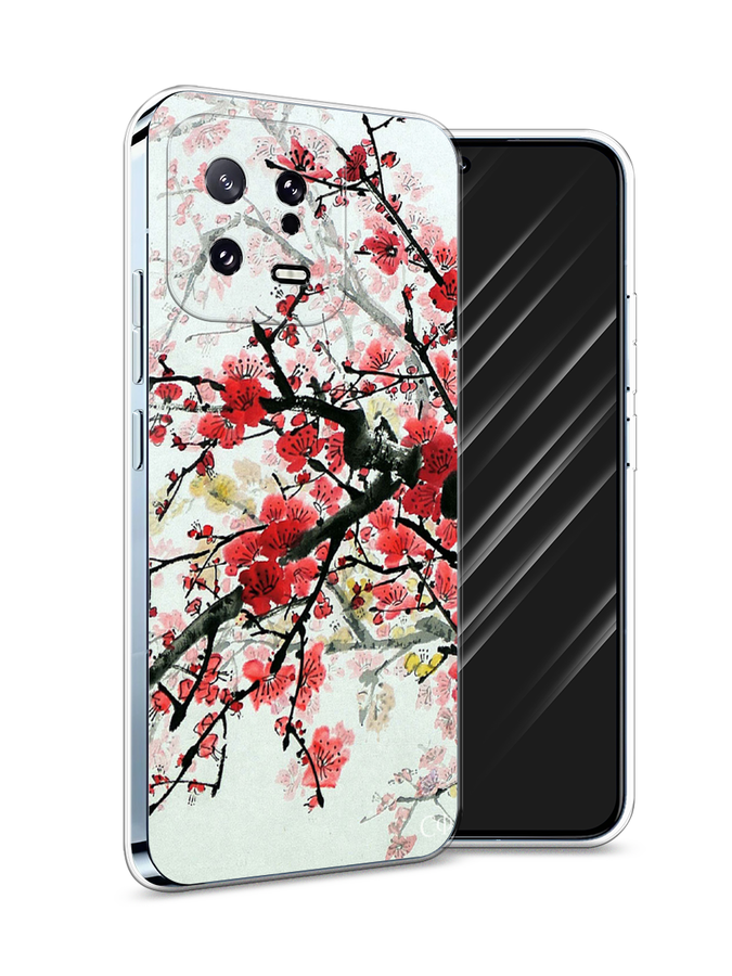 

Чехол Awog на Xiaomi 13 5G "Сакура", Розовый;черный, 317250-4