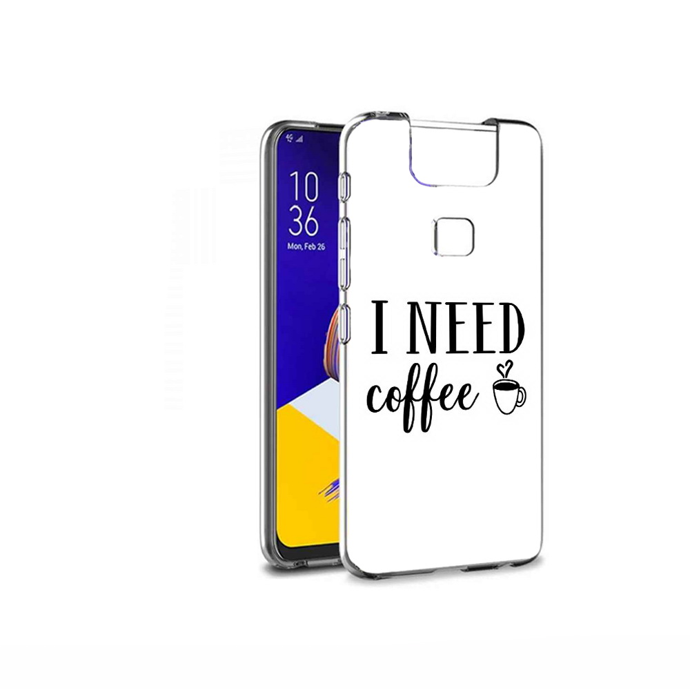 

Чехол MyPads Tocco для Asus ZenFone 6 (ZS630KL) Мне нужен кофе, Прозрачный, Tocco