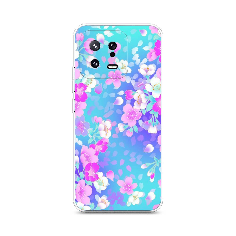 

Чехол Awog на Xiaomi 13 5G "Яблоневые цветы", Голубой;розовый;белый, 317250-8
