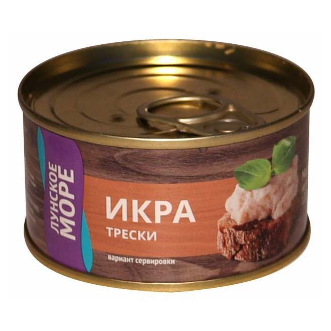 

Икра трески белая Лунское море пробойная 120 г