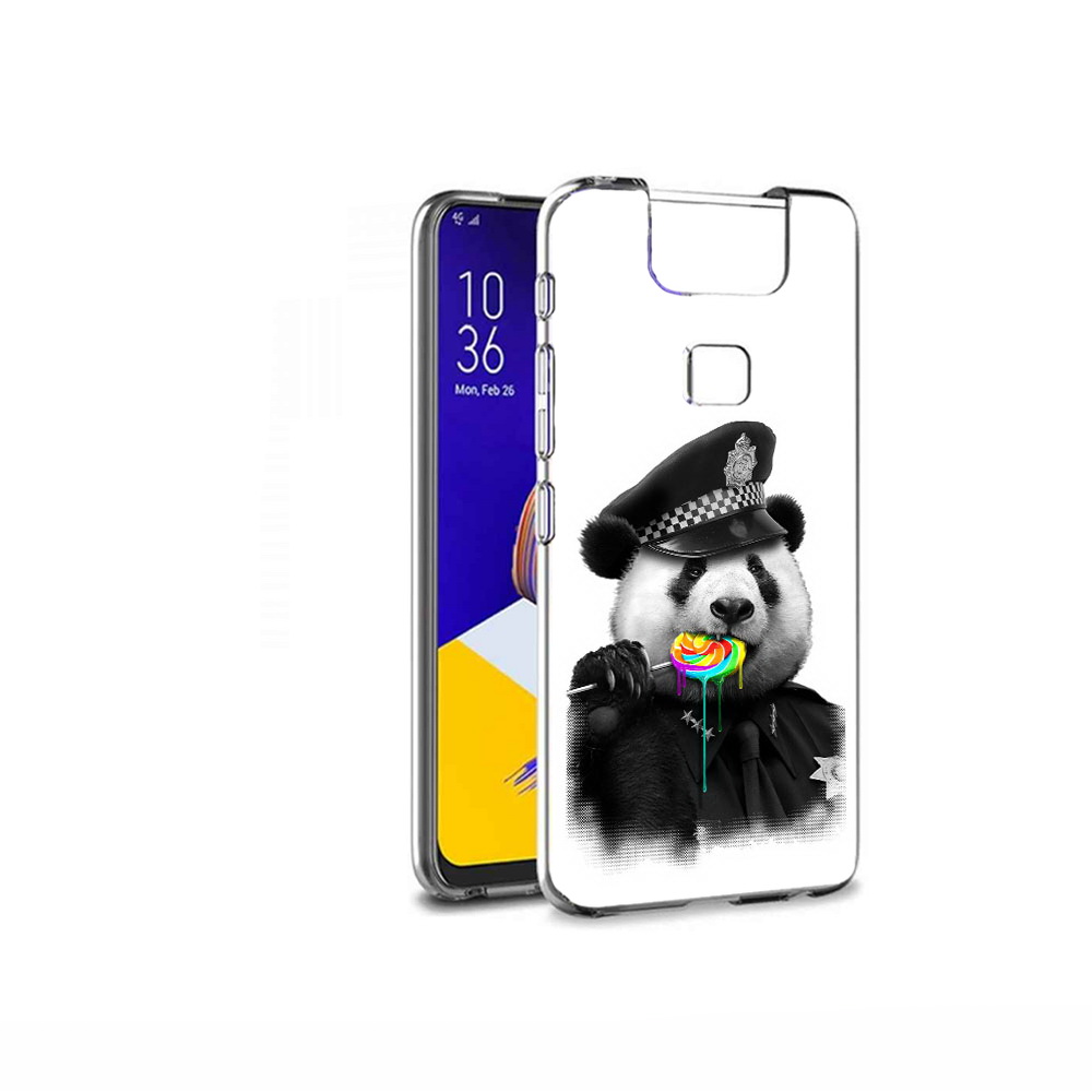 

Чехол MyPads Tocco для Asus ZenFone 6 (ZS630KL) Панда полиция, Прозрачный, Tocco
