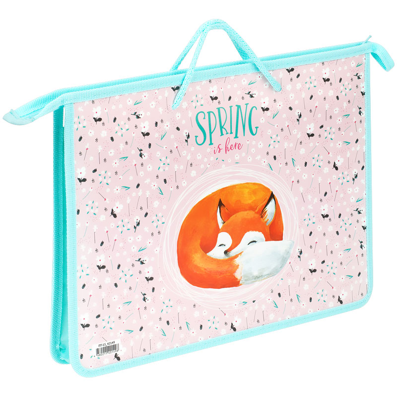 

Папка ArtSpace А4 Foxy пластик на молнии 45 мм, ПТ-15