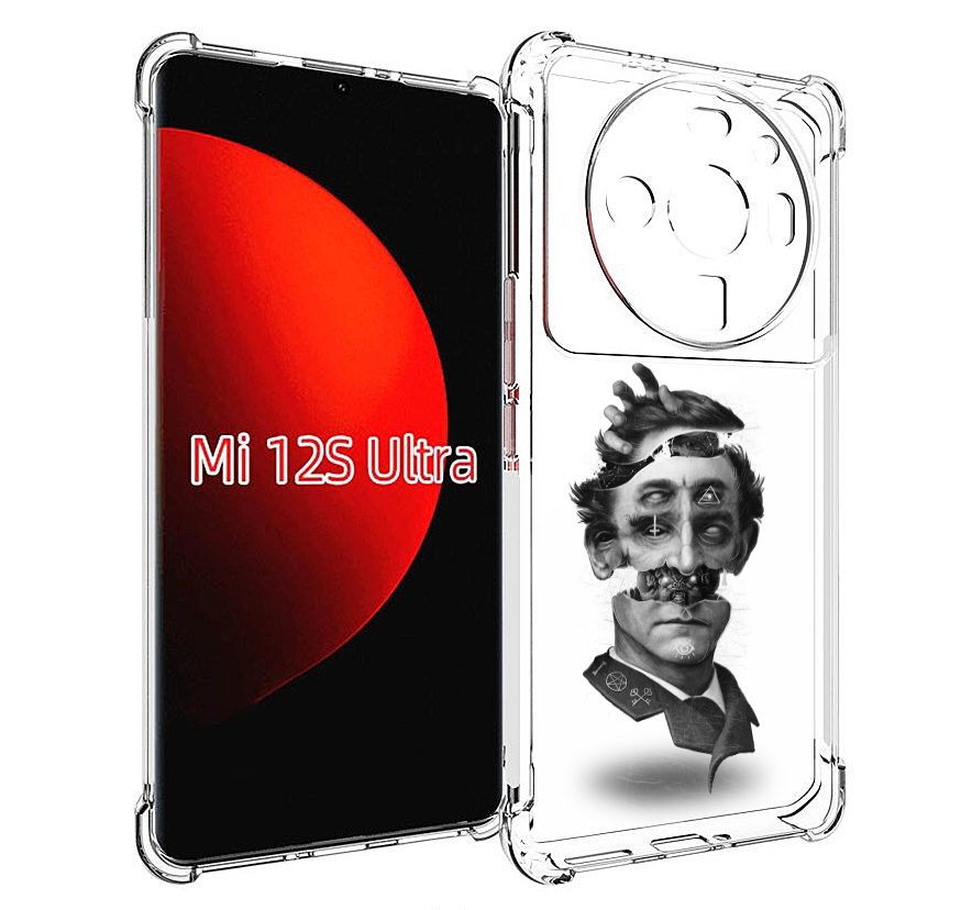 

Чехол MyPads страшное лицо абстракция для Xiaomi 12S Ultra, Прозрачный, Tocco