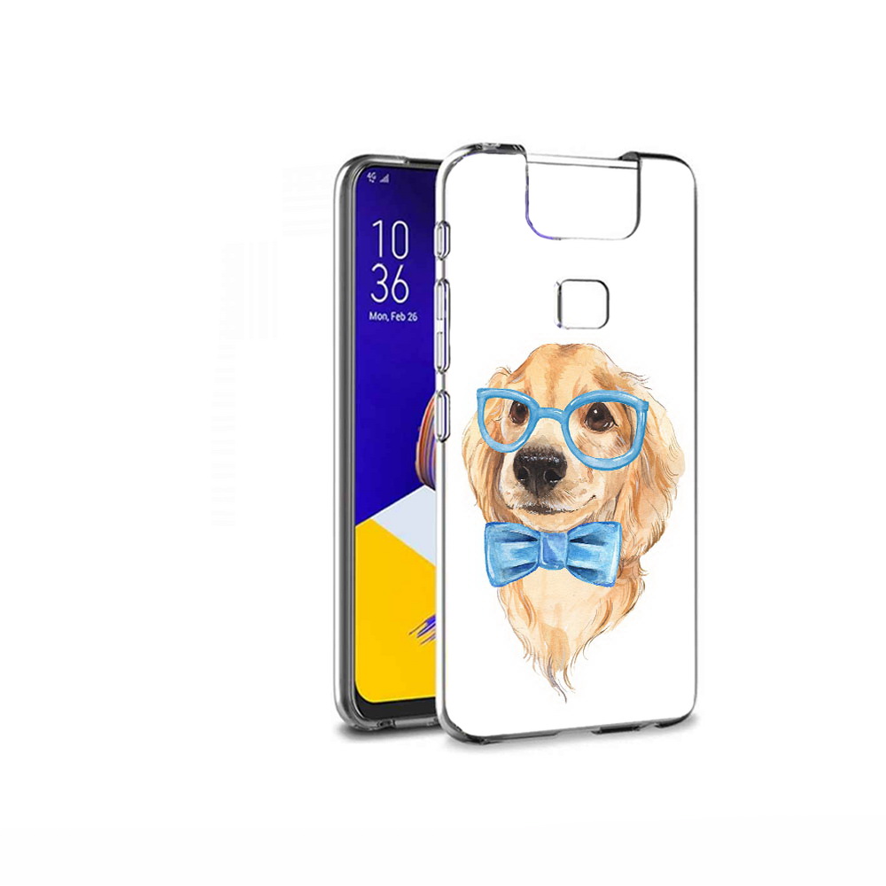 

Чехол MyPads Tocco для Asus ZenFone 6 (ZS630KL) Собака интеллигент, Прозрачный, Tocco