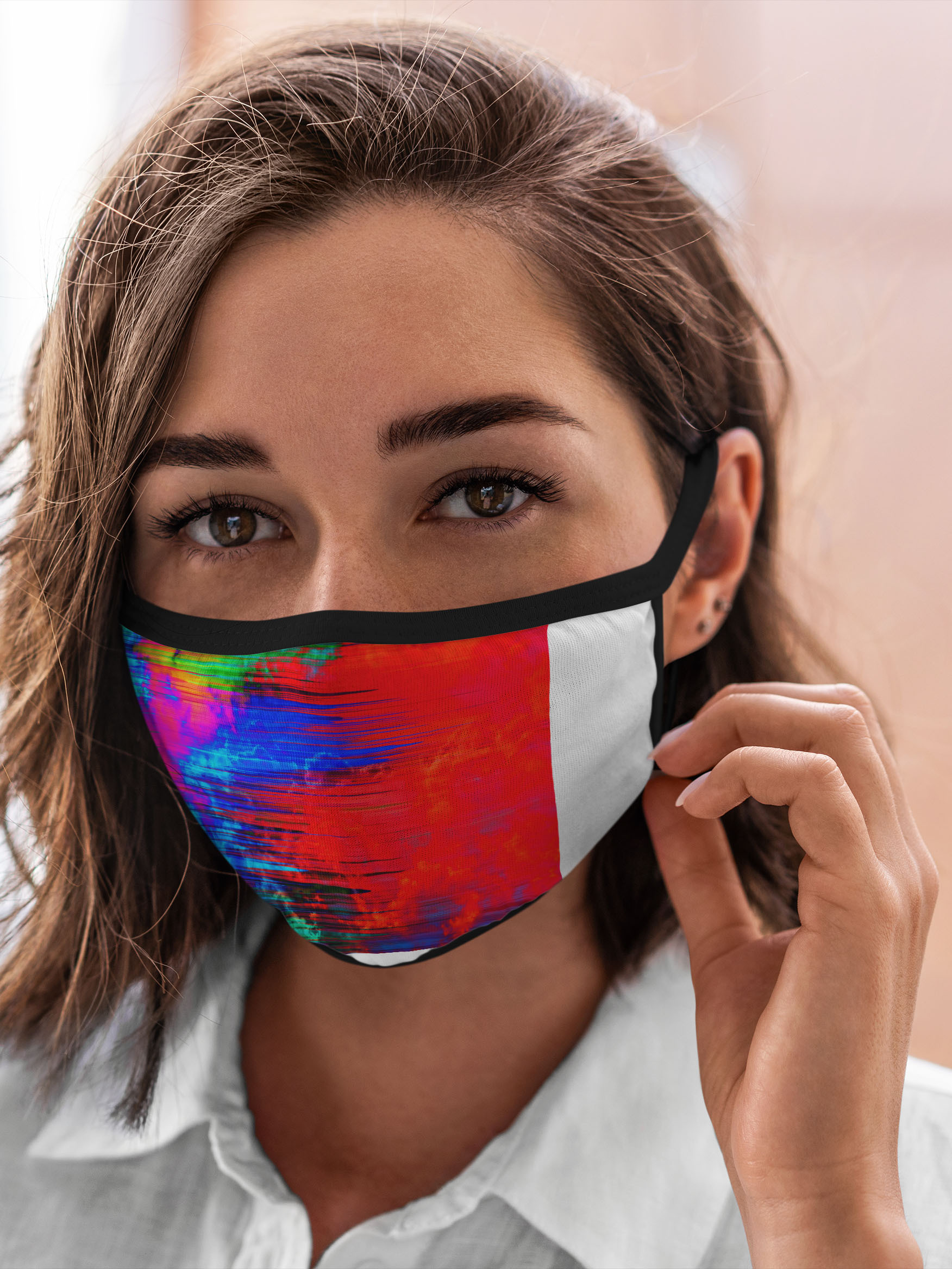 

Многоразовая маска унисекс Burnettie Glitch Color Storm, Разноцветный, Glitch Color Storm