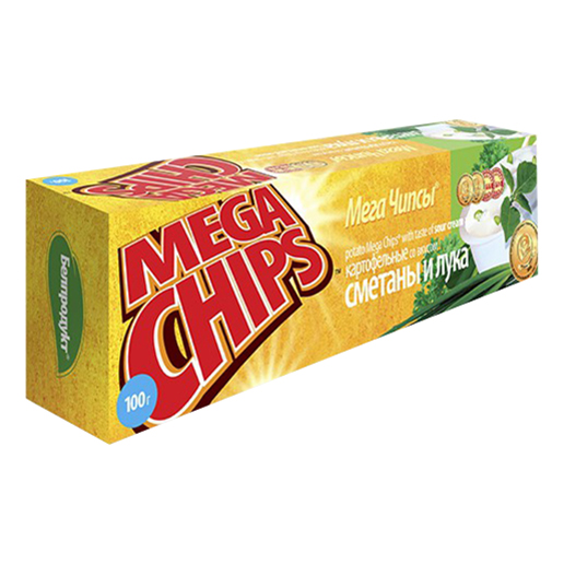 

Чипсы картофельные Mega Chips сметана и лук 200 г
