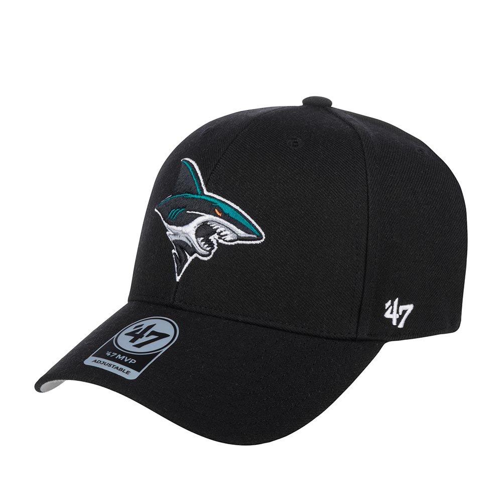 Бейсболка унисекс 47 BRAND H-MVP22WBV San Jose Sharks NHL черная/белая, one size