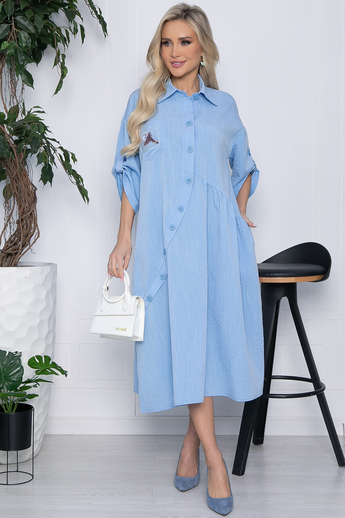 

Платье женское LT Collection Индира голубое 48 RU, Голубой, Индира