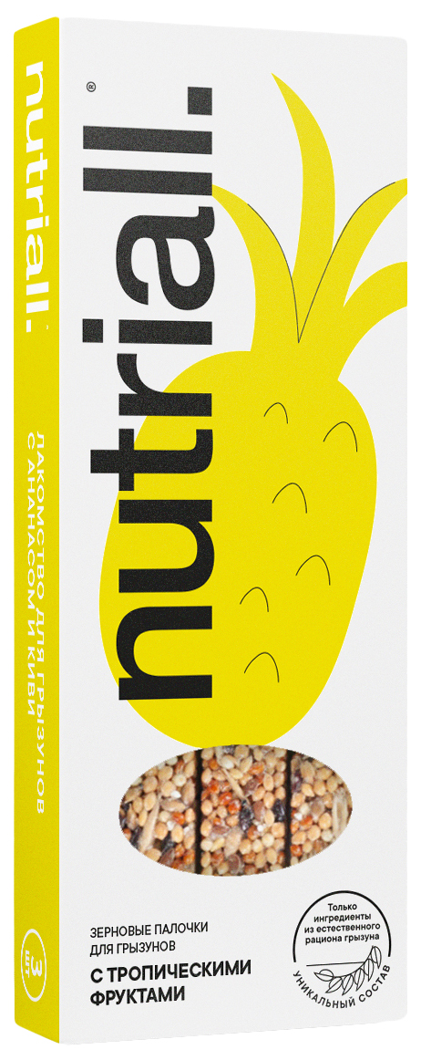 Зерновые палочки для грызунов Nutriall с тропическими фруктами 90 г