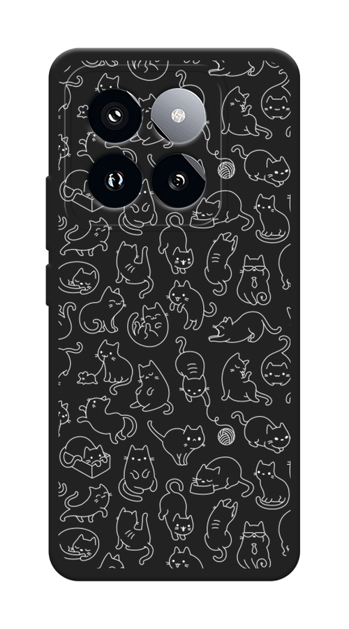 

Чехол Awog на Xiaomi 14 Pro "Шкодливые котики", Прозрачный;бежевый, 320452-1