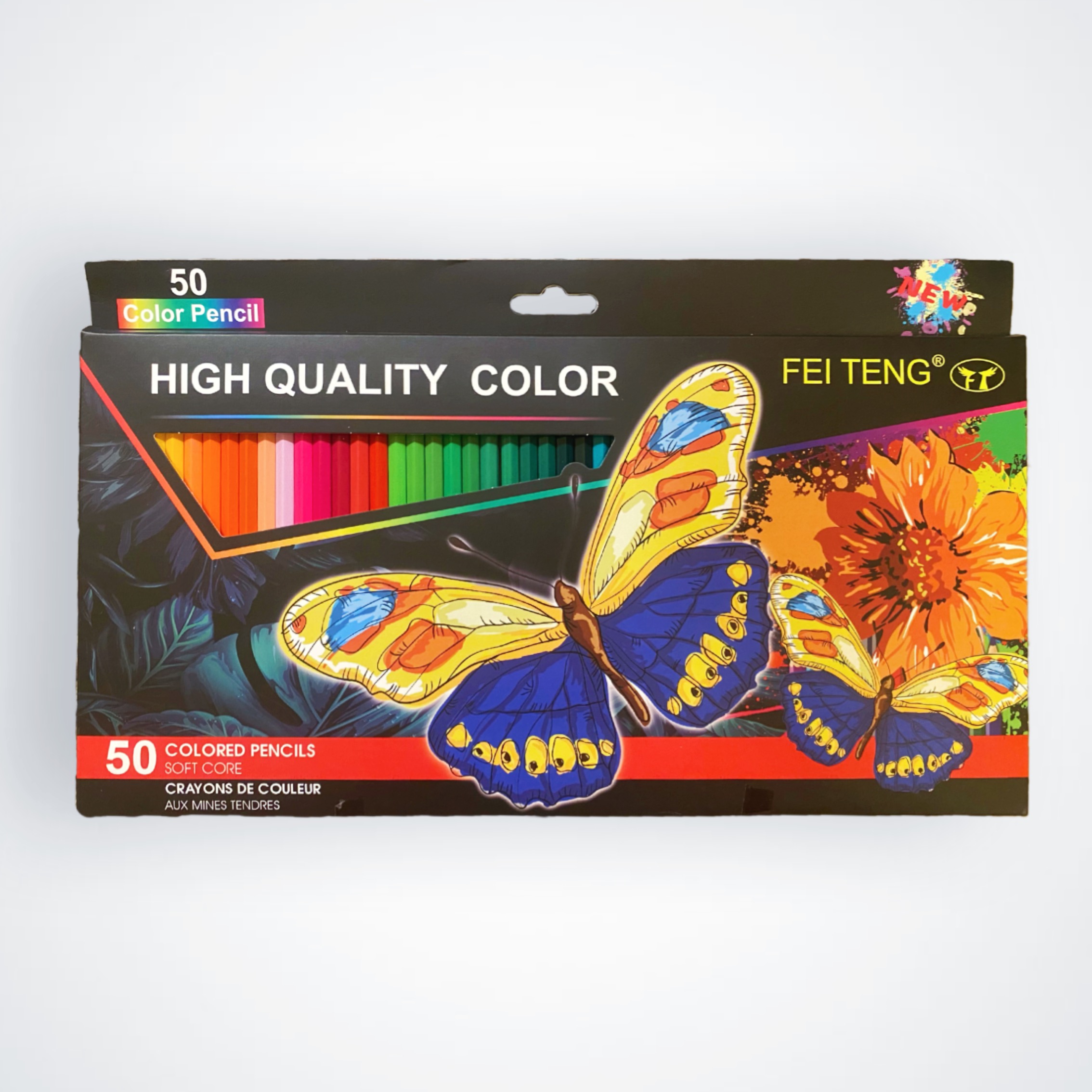 

Набор мягких цветных карандашей Soft Pencils FT-50 с акварельным эффектом, 50 штук, Разноцветные, Soft