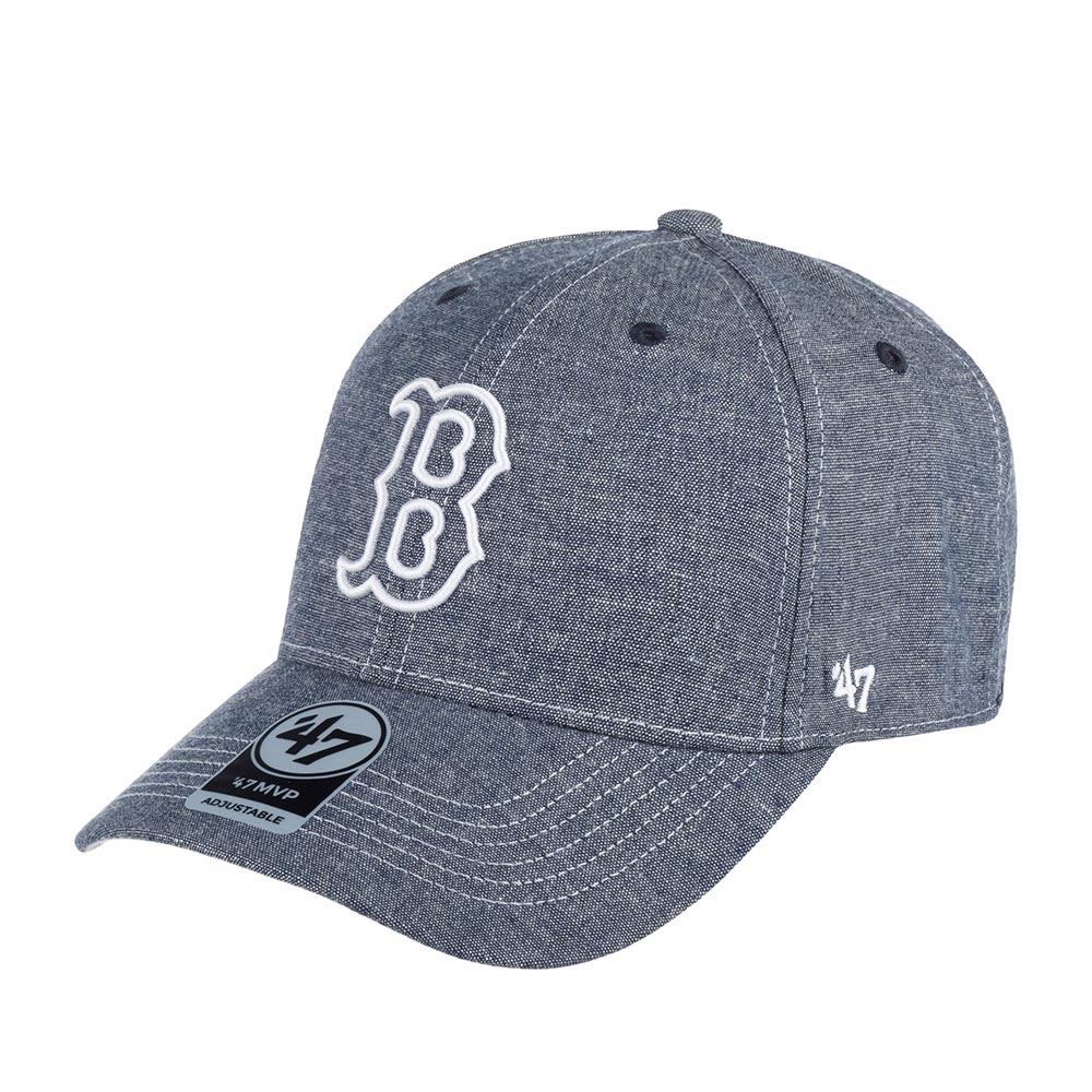 Бейсболка унисекс 47 BRAND B-EMERM02HVP Boston Sox MLB серая/синяя, one size