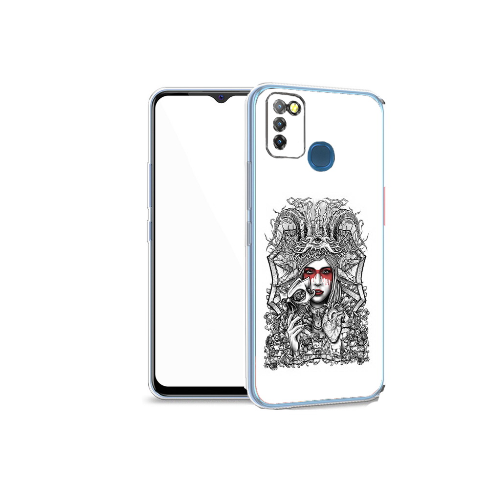 

Чехол MyPads Tocco для Infinix Hot 10 Lite грусная девушка, Прозрачный, Tocco