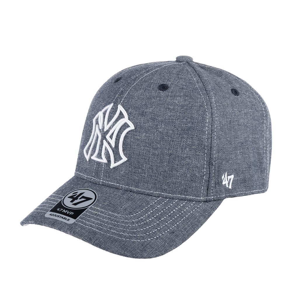 Бейсболка унисекс 47 BRAND B-EMERM17HVP New York Yankees MLB серая/синяя, one size