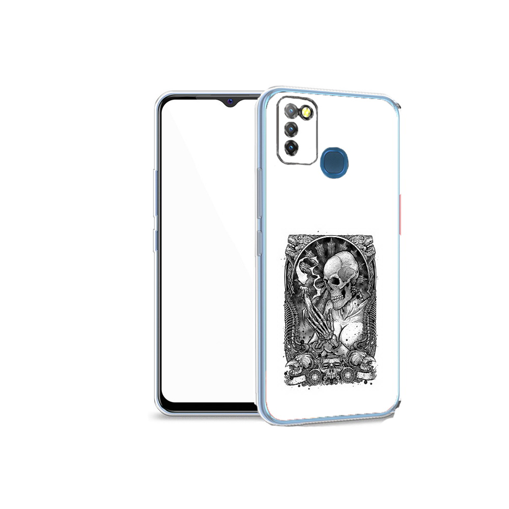 

Чехол MyPads Tocco для Infinix Hot 10 Lite девушка скелет, Прозрачный, Tocco