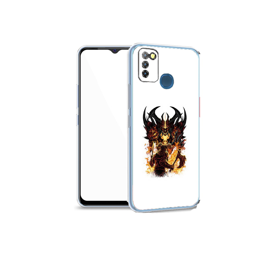 

Чехол MyPads Tocco для Infinix Hot 10 Lite демон shadow fiend, Прозрачный, Tocco