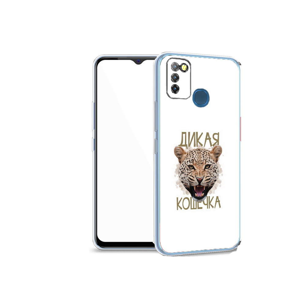 

Чехол MyPads Tocco для Infinix Hot 10 Lite дикая кошечка, Прозрачный, Tocco