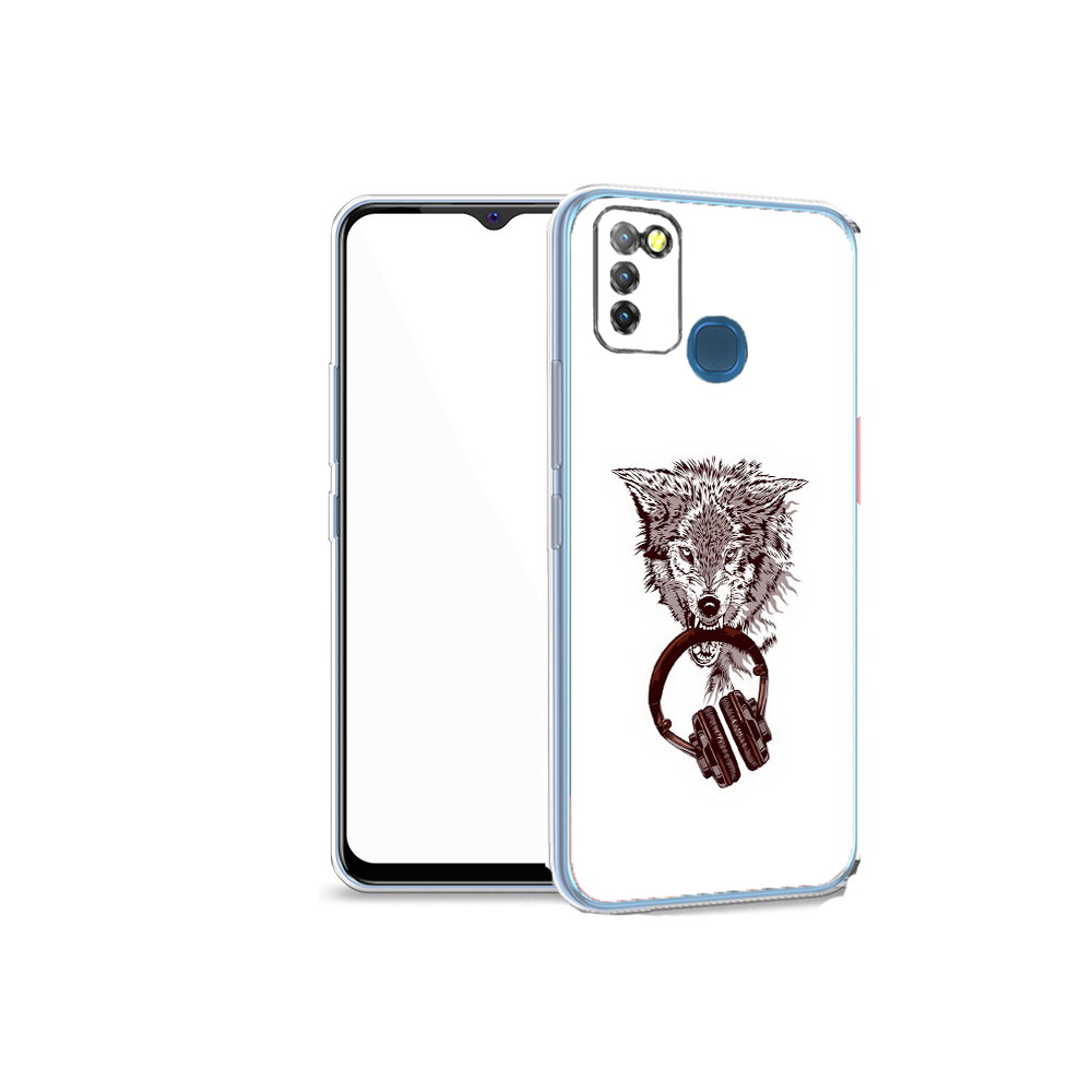 

Чехол MyPads Tocco для Infinix Hot 10 Lite дикий волк, Прозрачный, Tocco