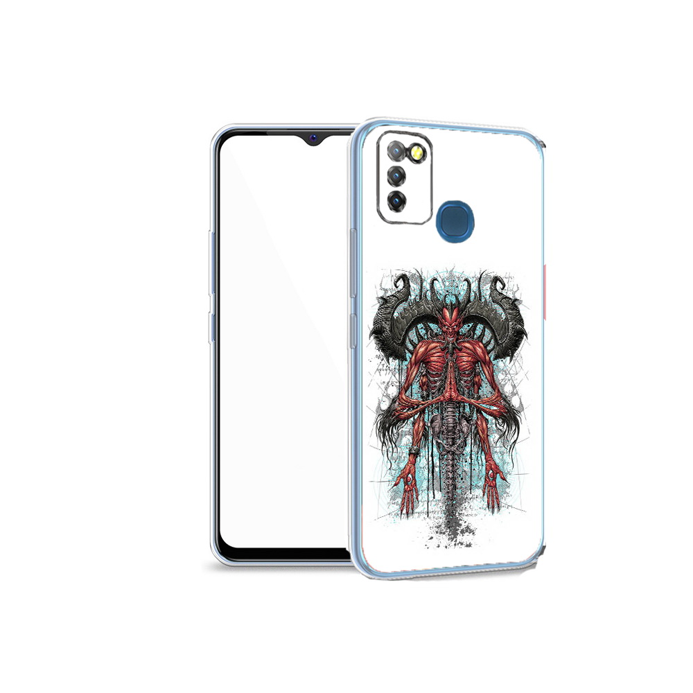 

Чехол MyPads Tocco для Infinix Hot 10 Lite дьявол, Прозрачный, Tocco