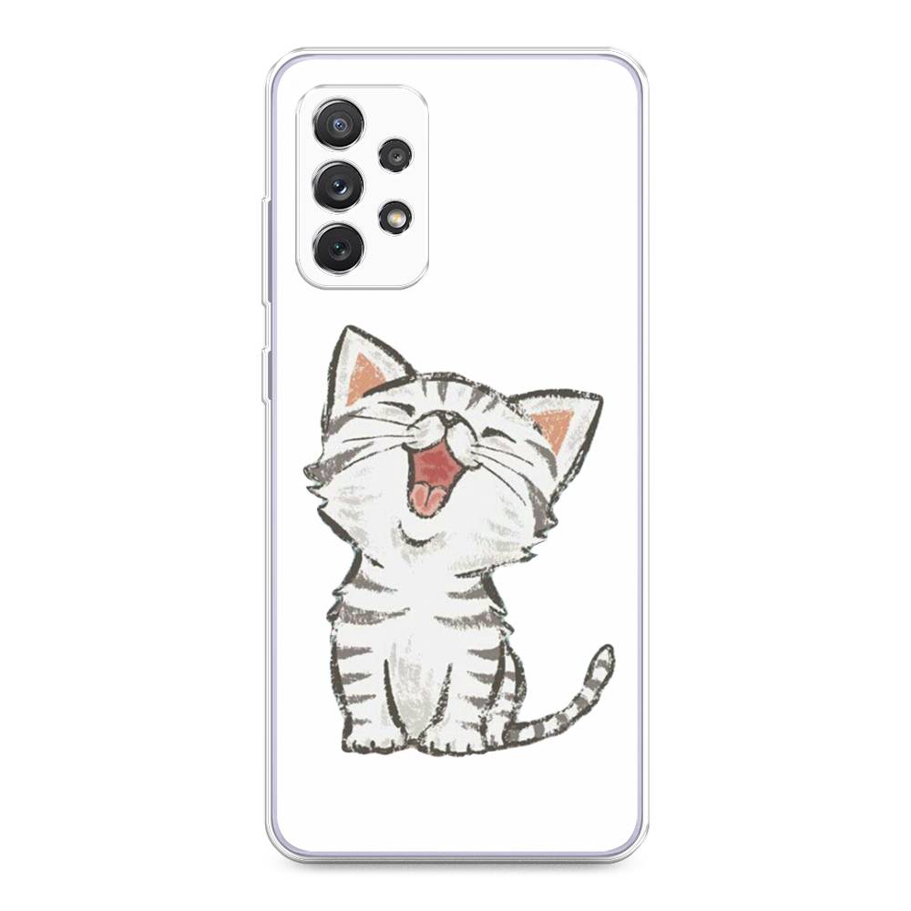 

Чехол Awog на Samsung Galaxy A73 / Самсунг A73 "Котенок рисованный", Серый;белый, 2104650-1