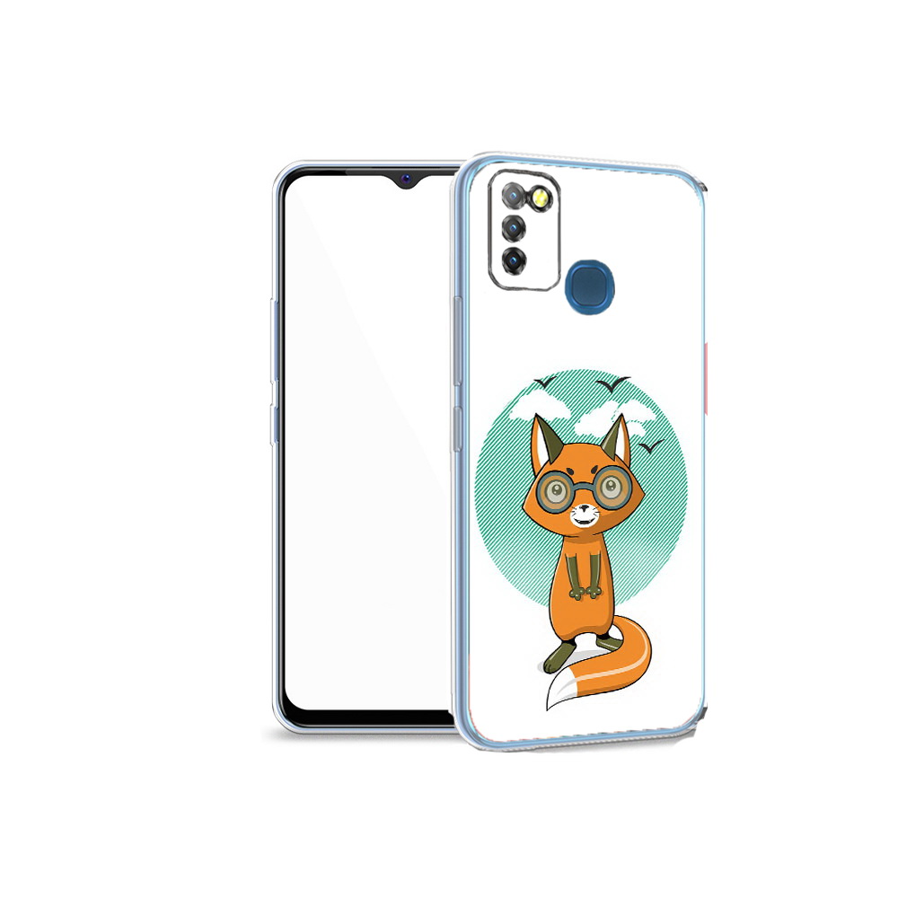 

Чехол MyPads Tocco для Infinix Hot 10 Lite задумчивая лиса, Прозрачный, Tocco