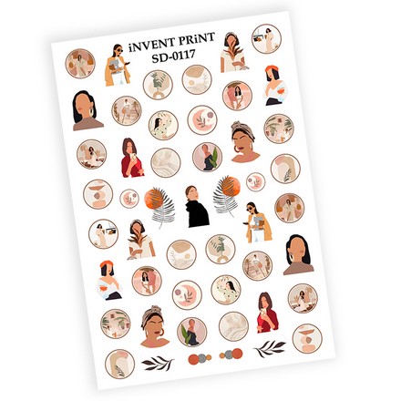 

Набор, iNVENT PRiNT, Слайдер-дизайн «Девушки» №SD-117, 3 шт., Разноцветный