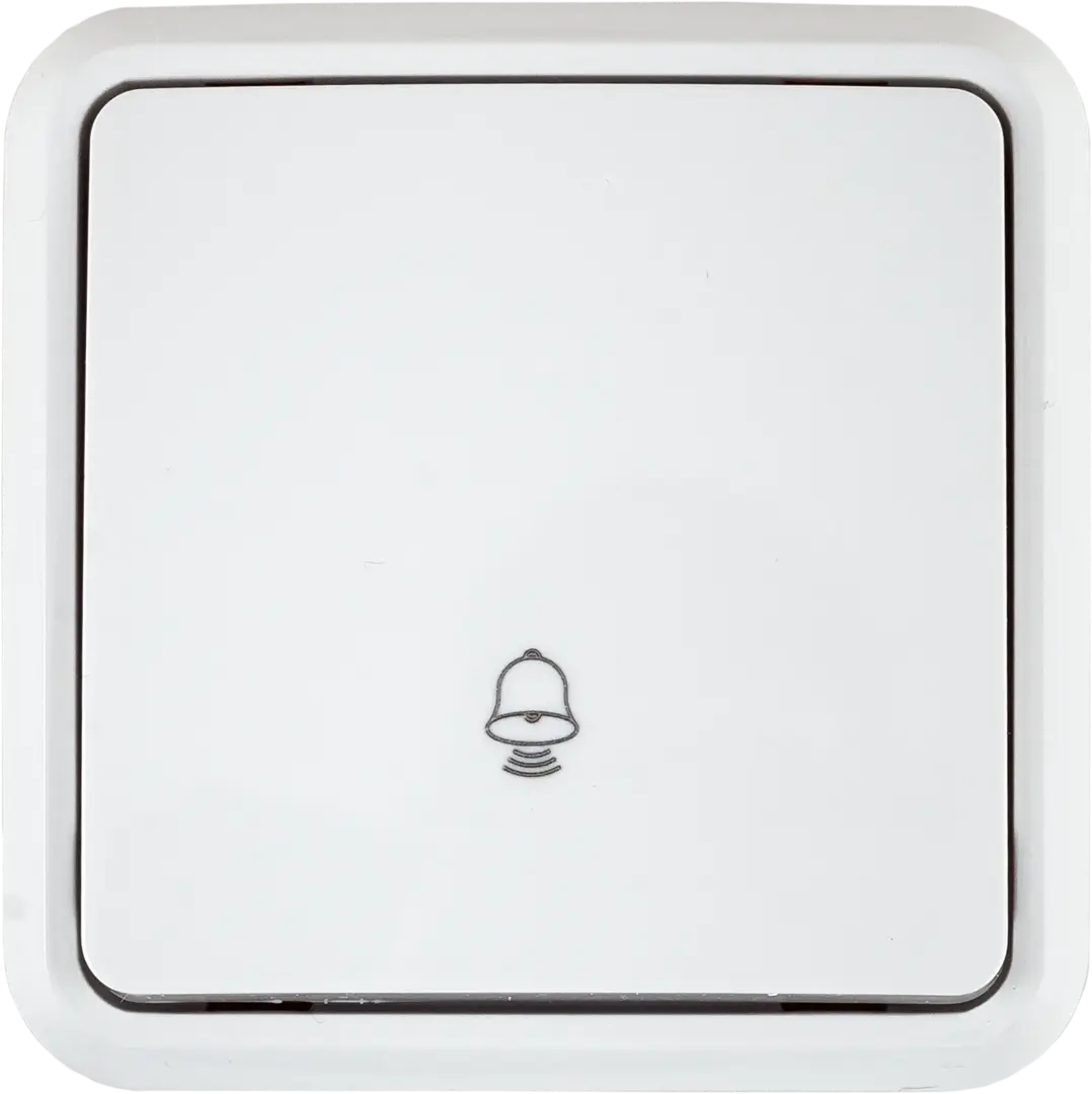 Кнопка для дверного звонка проводная Lexman цвет белый кнопка звонка с индикацией для отелей werkel w1114601 белый
