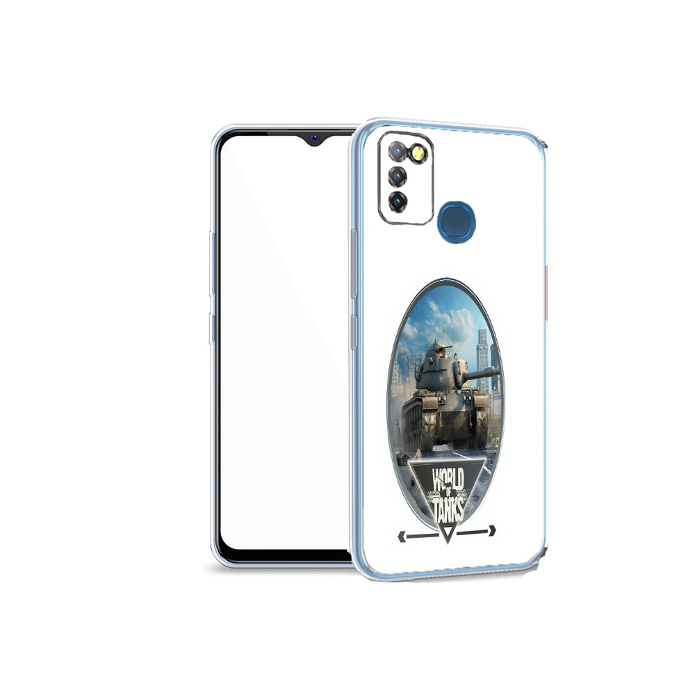 

Чехол MyPads Tocco для Infinix Hot 10 Lite игра с танками, Прозрачный, Tocco
