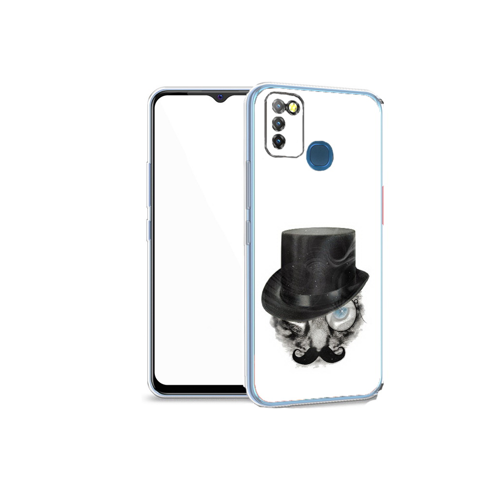 

Чехол MyPads Tocco для Infinix Hot 10 Lite интелегентный кот, Прозрачный, Tocco