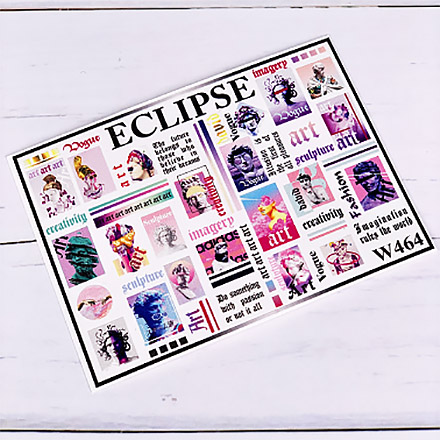 

Набор, Eclipse, Слайдер-дизайн для ногтей W №464, 2 шт.