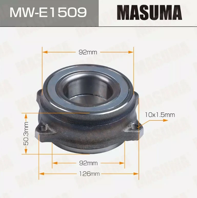 

Ступица колеса задняя Masuma MW-E1509