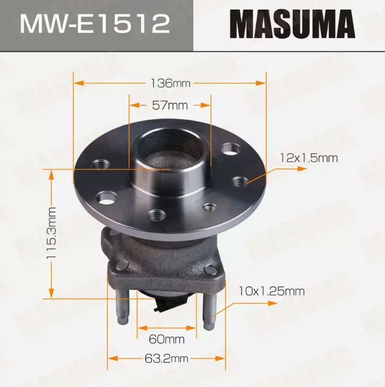 

Ступица колеса задняя с ABS Masuma MW-E1512