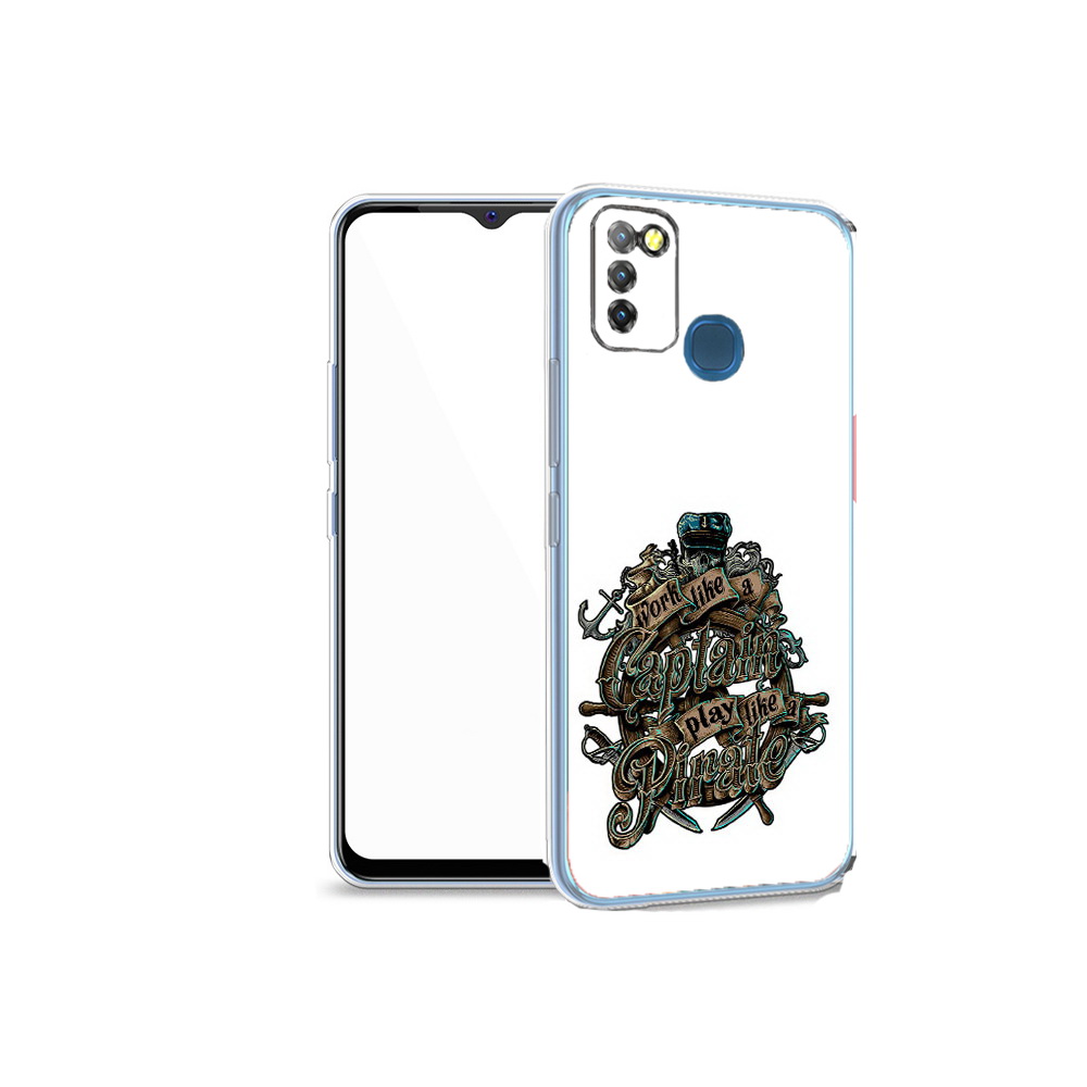 

Чехол MyPads Tocco для Infinix Hot 10 Lite капитан пиратов, Прозрачный, Tocco