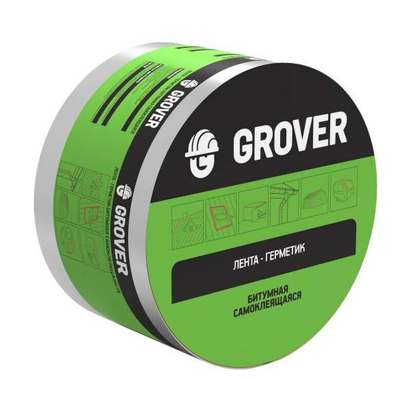 Лента-герметик серебристая Grover GRH738 10х0.1 м