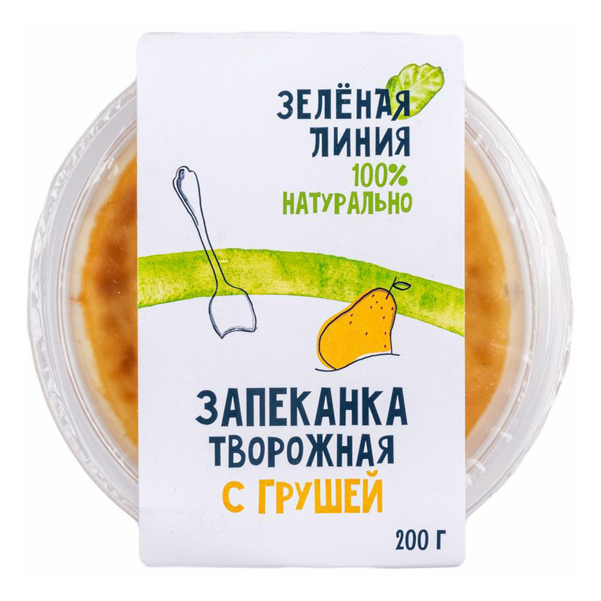 

Запеканка творожная Зелёная линия с грушей 2,5% 200 г