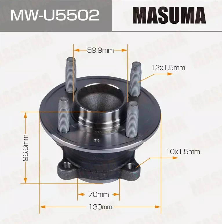 

Ступица колеса задняя с ABS Masuma MW-U5502