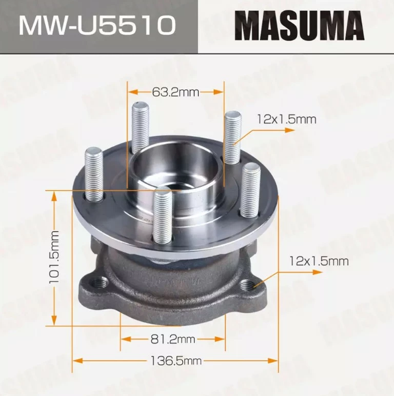 

Ступица колеса задняя Masuma MW-U5510