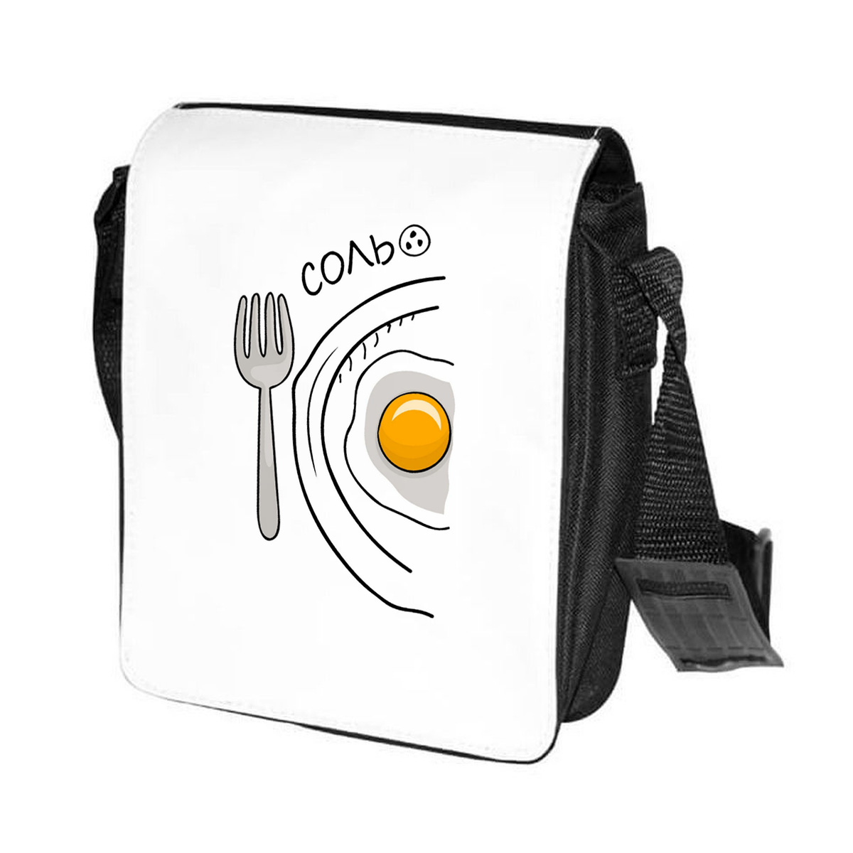 

Сумка унисекс CoolPodarok CN0114036 черно-белый, Черный;белый, CN0114036