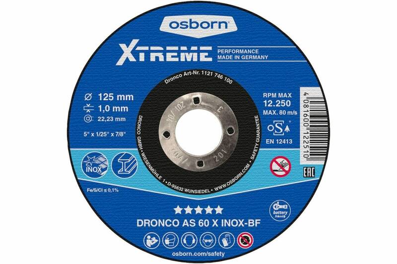 фото Диск отрезной по нержавейке as60x xtreme 125x1,0x22,23 dronco 1121746100