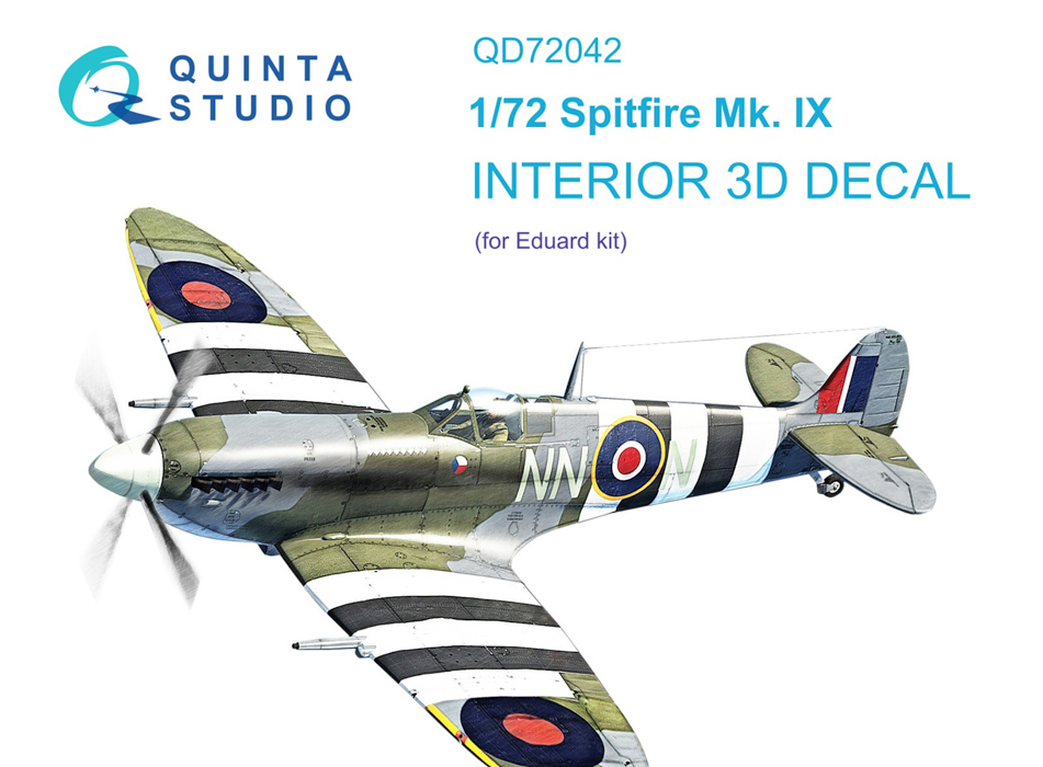 

QD72042 3D Декаль интерьера кабины Spitfire Mk.IX Eduard, Цветной