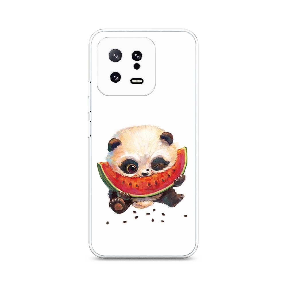

Чехол Awog на Xiaomi 13 5G "Малыш панды с арбузом", Белый;красный, 317250-1