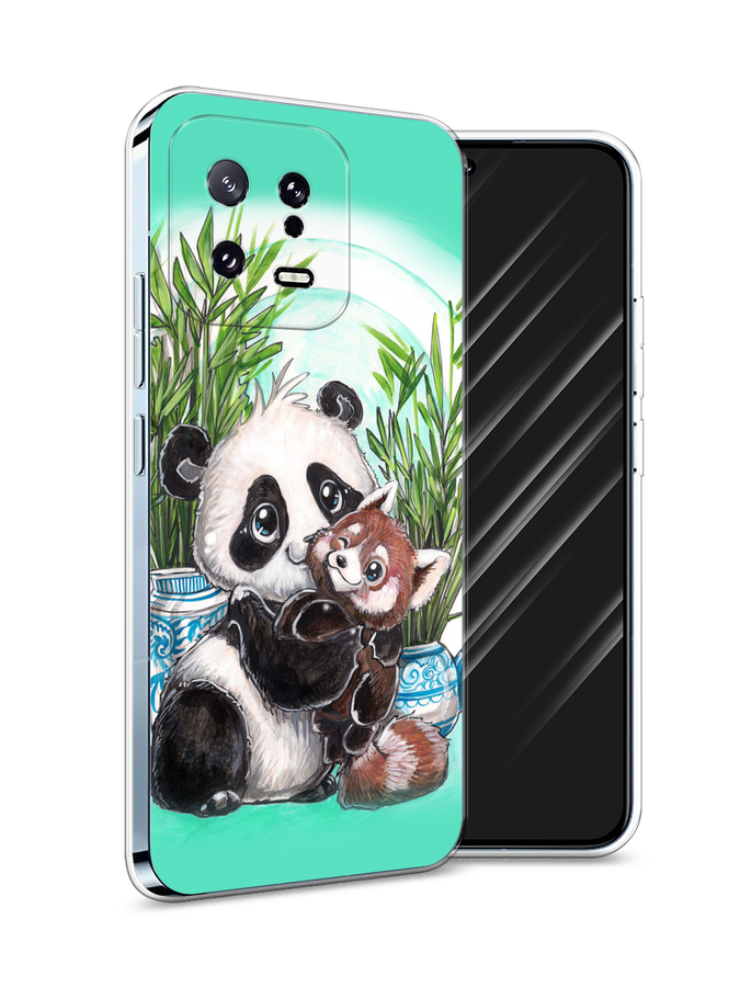 

Чехол Awog на Xiaomi 13 5G "Друзья зверята", Голубой;белый;черный, 317250-2