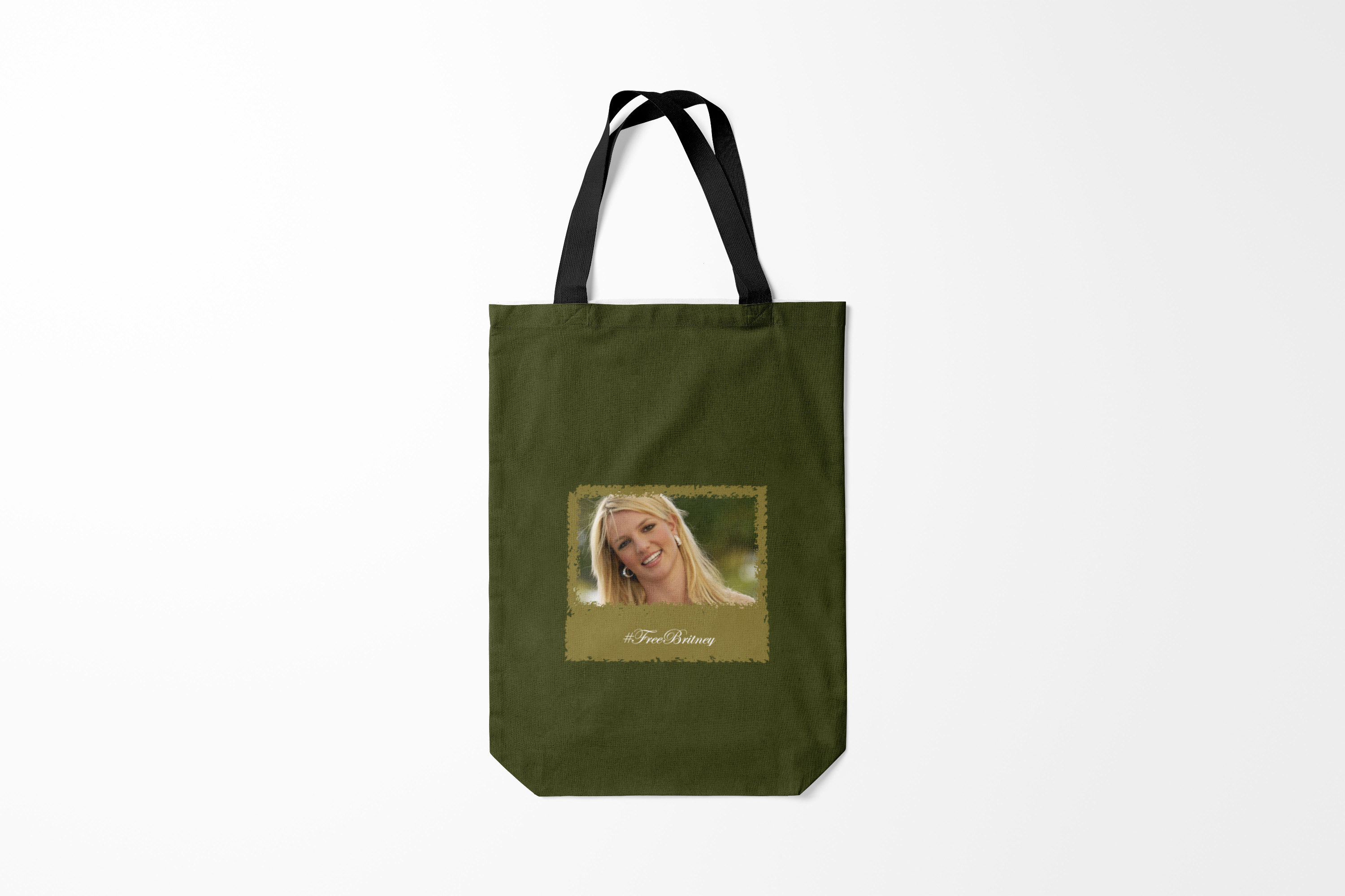 

Сумка шoппер унисекс Burnettie Britney Spears Free, хаки, Britney Spears Free