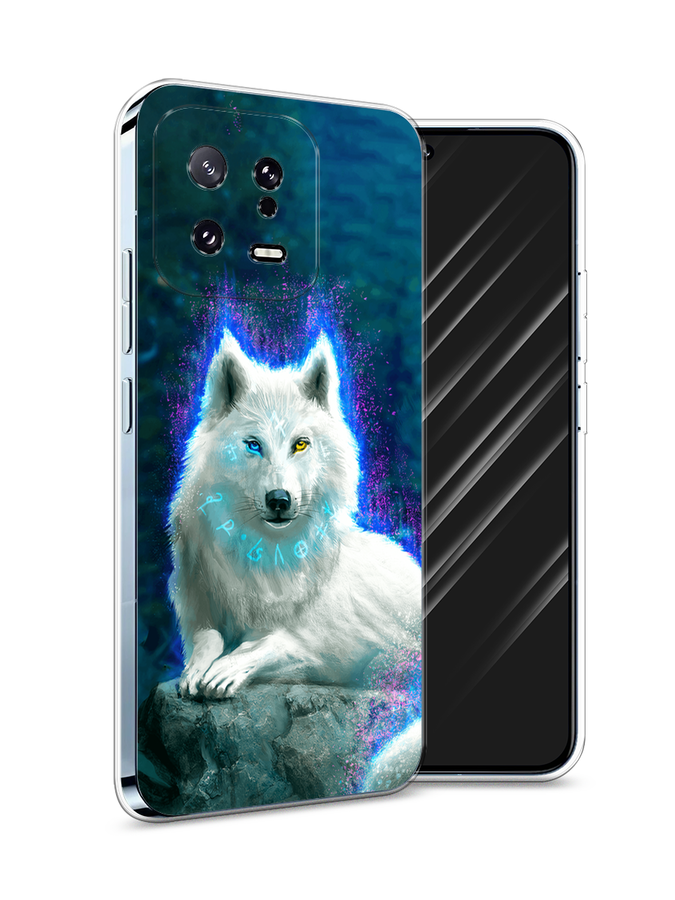 

Чехол Awog на Xiaomi 13 5G "Белоснежный волк", Белый;зеленый;фиолетовый, 317250-2