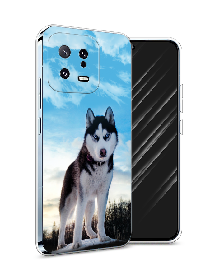 

Чехол Awog на Xiaomi 13 5G "Хаски 3", Белый;черный;голубой, 317250-2