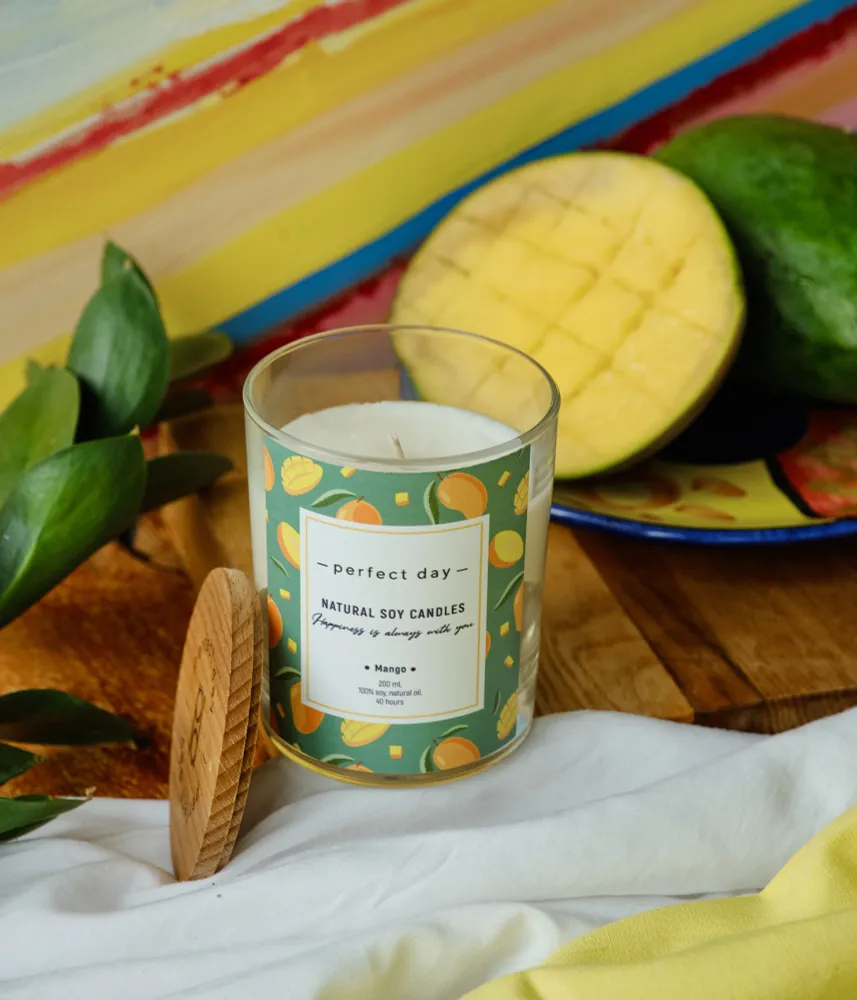 

Свеча ароматическая PERFECT DAY CANDLES Манго хлопковый фитиль, Mango/ Манго хлопковый фитиль