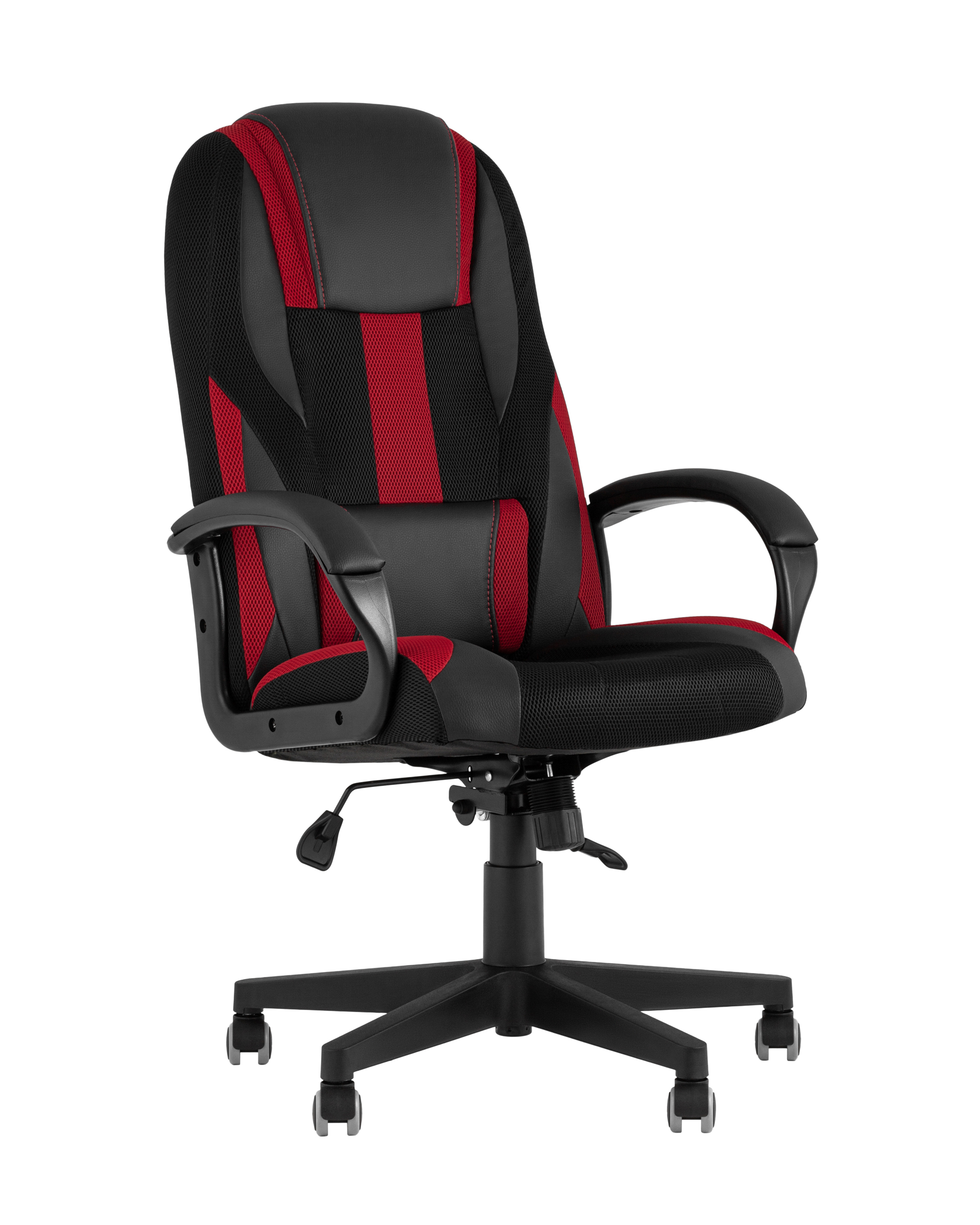 

Кресло игровое TopChairs ST-CYBER 9 черный/красный текстиль/эко.кожа крестовина пластик, ST-CYBER 9