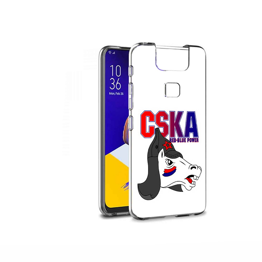 

Чехол MyPads Tocco для Asus ZenFone 6 (ZS630KL) ФК ЦСК лошадка россия, Прозрачный, Tocco