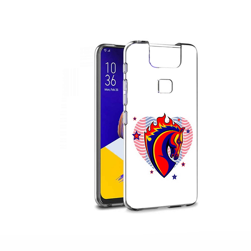 

Чехол MyPads Tocco для Asus ZenFone 6 (ZS630KL) ФК ЦСЛ Лошадь, Прозрачный, Tocco