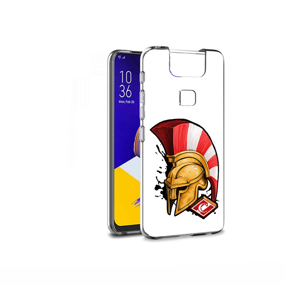 

Чехол MyPads Tocco для Asus ZenFone 6 (ZS630KL) ФК спартак шлем, Прозрачный, Tocco